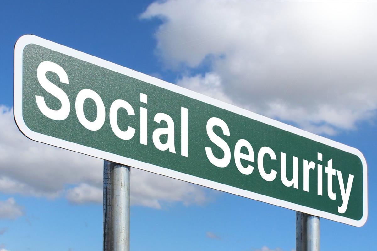 Social Security - Free of Charge Creative Commons Green Highway sign image